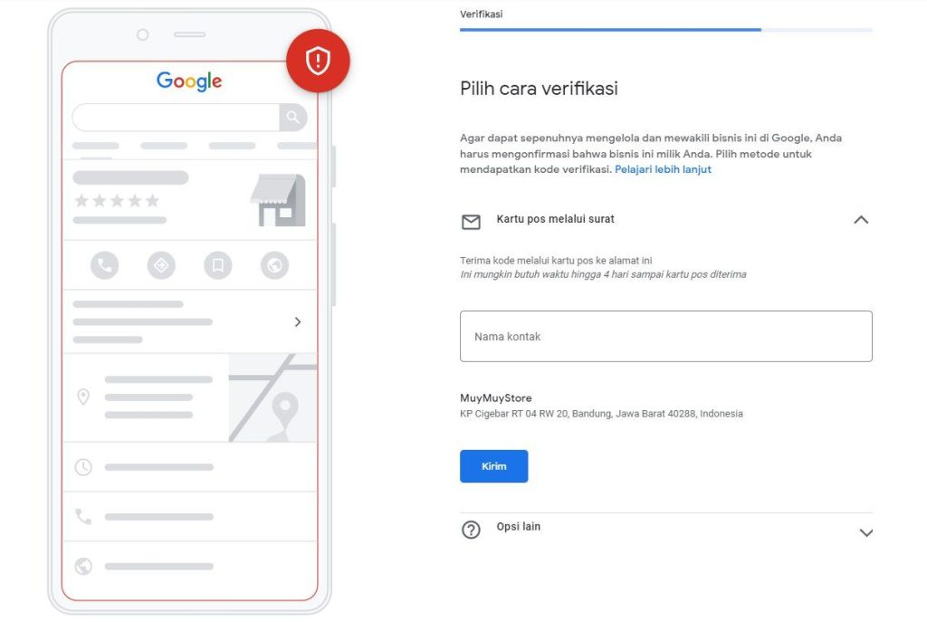 Verifikasi Google Maps Ditolak