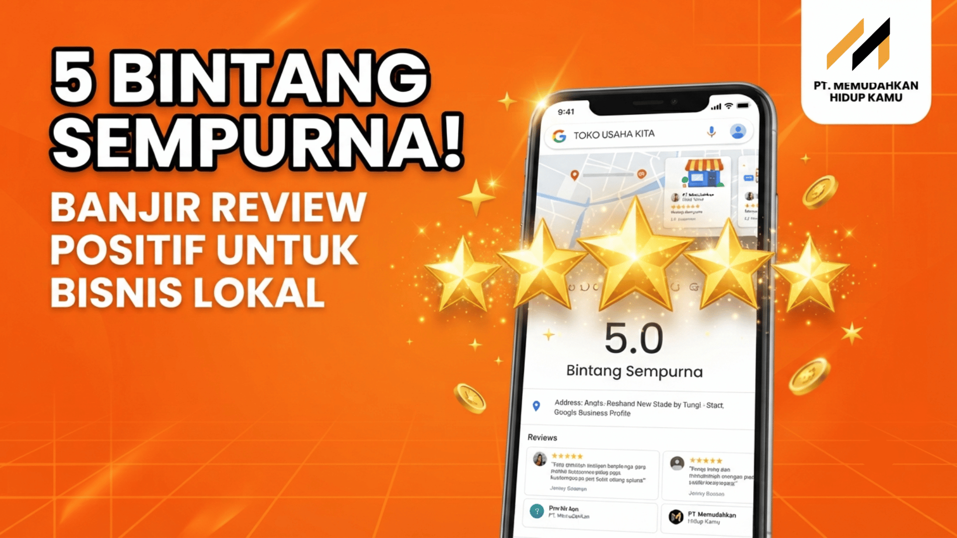 Panduan cara mendapatkan review bintang 5 google maps untuk Bisnis Lokal