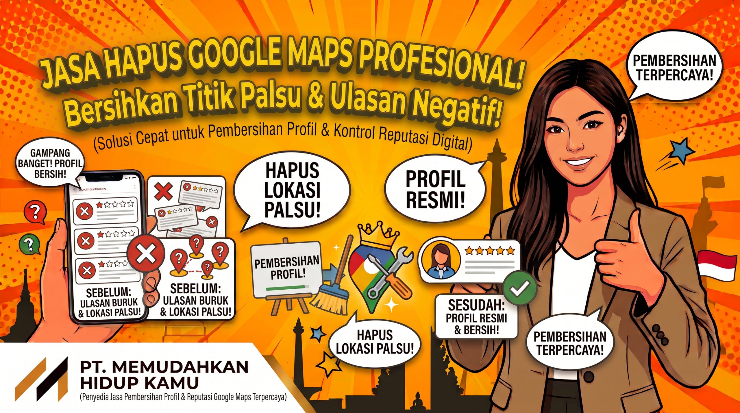 Jasa Hapus Google Maps Profesional: Bersihkan Titik Palsu & Ulasan Negatif